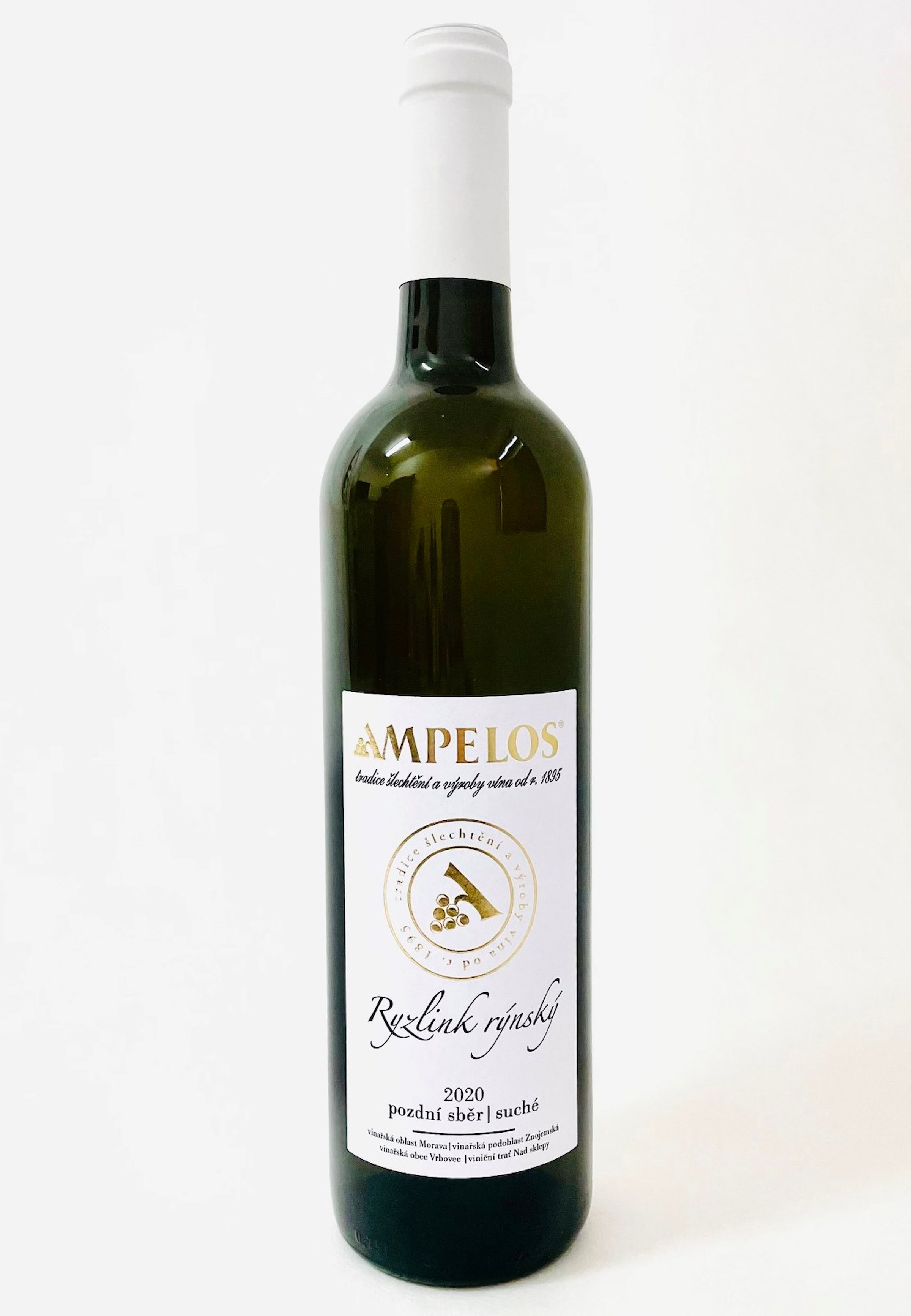 Víno bílé Ryzlink rýnský PS 2020 Ampelos (tiché víno) 0,75l
